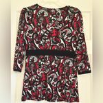 East 5th Top Women’s Sz S Red Black Babydoll Y2K Empire Whimsigoth Paisley Photo 2