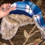 Cute Plaid Hat Blue Photo 0