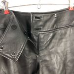 Vintage Context 100% Leather High Waisted Boot Cut Black Minimalist Pants 6P Photo 7