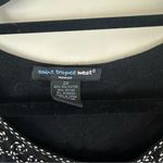 Saint Tropez West  Top Women's 2X Black Embroidered Floral Crew Neck Pullover Photo 2