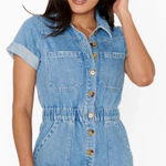 Show Me Your Mumu Cannon Romper in Ocean Spray Size Large Photo 0