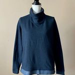 Nike | Navy Blue Fleece Lined Cowl Neck Sweatshirt Sz L Photo 1