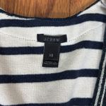 J.Crew Metallic-trim V-Neck striped cardigan sweater Navy Ivory XS preppy Photo 3