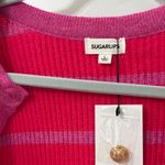 Sugar Lips Fuchsia and Lavender Striped Cardigan Photo 1