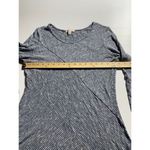 Dress Barn Striped Diagonal Pattern 3/4 Sleeve Casual Tunic Top Gray & White L Photo 2