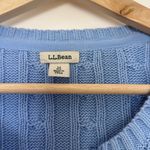 Ll bean cotton cableknit cardigan Blue Size M Photo 3