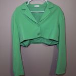 We Wore What Danielle Bernstein Green cropped Blazer Photo 1