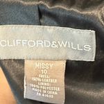Vintage Clifford & Wills Missy Black Leather Blazer Size 10 Photo 4