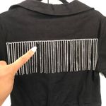 NWT Black Denim and Rhinestone Fringe Buddy Love Jessie Jumper Romper Size S Photo 7