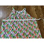 Bouffants & Broken Hearts 100% Linen Pink Flamingos Summer Tank Top Size L Size L Photo 5