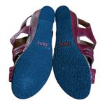 EUC Taos Leather Tradition Wedge Sandals Red Size 7 Photo 8