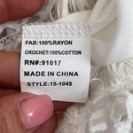 Solitaire  Swim White Crochet Trim Cover Up Dress Photo 7