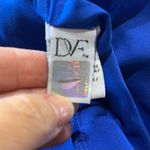 Diane Von Furstenberg  Dress Size 6 Blue V-Neck Bevin Ruched Sheath Knee Length Photo 9