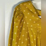 Maeve | Anthropologie Moana Linen Blend Button Back Belted Blouse Size 2 Gold Photo 6