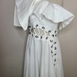 L'Atiste by Amy White One Shoulder Grecian Goddess Asymetrical Dress Size L Size L Photo 2