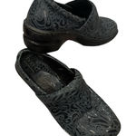 b.o.c. Peggy Women's Dark Blue Gray Black Patterned Clog Mules Size 8 Photo 0