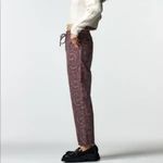 ZARA  Women’s Purple Paisley Print Pull On Casual Pants Size L NWT Photo 1