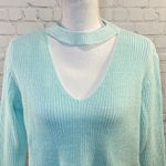 Primark  High/Low Sweater Mint Green with Choker V  Neckline-Small Photo 1