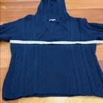 Ralph Lauren Polo  Vintage Sweater Womens Large Hooded Cable Knit Blue Size L Photo 3