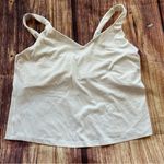 Women’s Offline by Aerie White V Neck Cropped Tank Built In Bra XL Photo 0