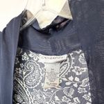 Catherines Plus Size 5X Shrug Navy Blue White Paisley Mesh Duster 1795 Photo 6