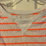 Poof! Beige and Coral Striped Long Sleeve Top Medium Photo 2