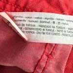 ZARA NWT Basic Mom Fit Button Fly Red Distressed Denim Jeans | US 2 Photo 10