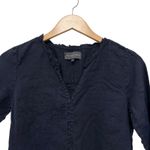 Michael Stars Navy Blue Linen Long Sleeve Dress Sz S Photo 1