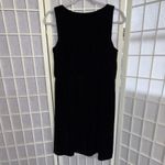 J. Jill Dress Classy Old Money Black Velvet Sleeveless Shift Dress Small New Photo 1