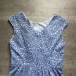 Cynthia Steffe Jasmine Jacquard Blue And White Dress Size 6 Cap Sleeves Retro Photo 9