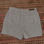 VTG BLACK & WHITE MICRO GINGHAM DENIM SHORTS CHECKERED HIGH RISE Size 34 Photo 3
