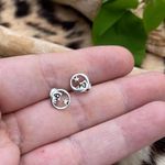Sterling silver moon and star stud earrings Silver Photo 3