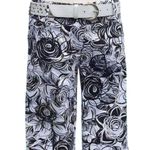 Cache Geometric Floral Metallic Kissed Walking Bermuda Short New NWT $88 Stretch Photo 2