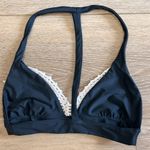 Tilly's Tilly’s Dark Green Racerback V-Neck Bikini Top With Crochet Detail Medium Photo 1