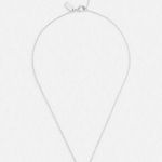 Coach NWT Pave Signature Necklace Silver Length 16"+2"; Silver Photo 8