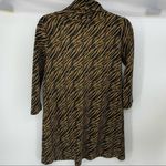 Tyler Boe Kim Animal Print Cowl Neck Sweater Shift Dress [size xs] Brown Photo 4