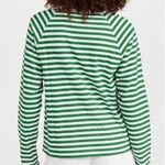 South Parade Lenny Palm Tree Green and White Stripe Long Sleeve Top Size S Photo 2