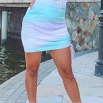 ZARA  Pastel Tie Dye Satin Ruched Cut Out Mini Dress Size M Photo 4