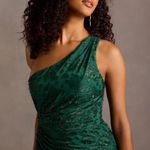 Azazie NWT Georgina Emerald One-Shoulder Maxi Dress Size 10 Photo 2