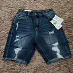 Encore jeans Medium Wash Distresed Bermuda Shorts Photo 4