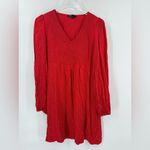 Maje  Rimine Jaquard Red Mini Dress Size 2 - Medium Photo 1