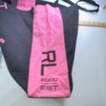 Ralph Lauren VTG Polo  Canvas Tote Bag Pink Black Pony Player Logo lmitd edition Photo 2