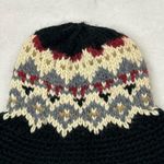 Crochet Knitted Casual Fisherman Jacquard Black Outdoor Bucket Hat Cap Women’s Photo 1