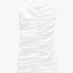 ZARA NWT Mini Dress W Draped Detail Vanilla White Photo 1