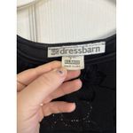 Dress Barn Vtg Black Sheer Velvet Burnout Floral Glitter Top Size XL Whimsigoth Dark Fairy Photo 5