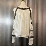 Free People Give Him the Cold Shoulder Beaded Gauzy Cold Shoulder Top ordrA4 Photo 5