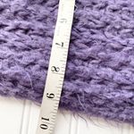 Purple Fringe Knit Scarf Photo 2