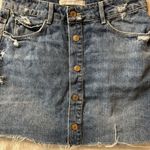 ZARA Womens Blue Jean Denim Trafaluc Pockets Distressed Mini Skirt Size Small 26 Photo 7
