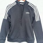 Adidas Climalite Essentials Drawstring 3 Stripes Pullover Hoodie Black Size S Photo 0
