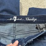 7 For All Mankind Women’s Charlize Jeans Flare Mid Rise Stretch in Dark Wash 30 Photo 10